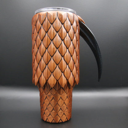 Dragon Scale Tumbler with Handle 40oz